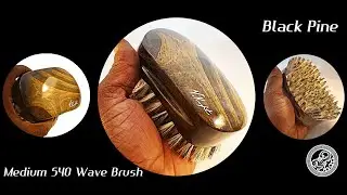 King Scorpion 540 Medium Wave Brush | Black Pine Wave Brush