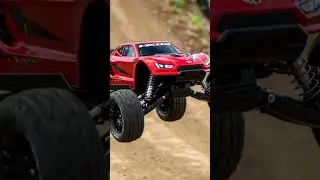 Close-Up RC Stunt | VEO3 RC Car High-Speed Dirt Ramp Jump