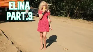 Elina - A barefoot blonde in a red dress [pt.3] (from City-Feet.com)