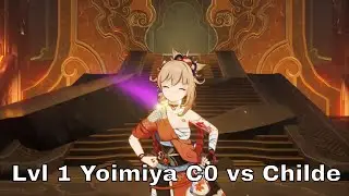 Lvl 1 Yoimiya C0 vs Childe Solo | Genshin Impact