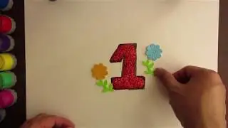 Glitter Number coloring pages| Learn colors Learn Number for kids|Poko Toy Art