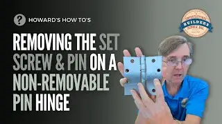 EASY Tutorial! 👀 How to remove the set screw & the pin on a McKinney non-removable pin hinge?