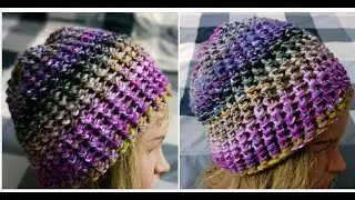 Вязание шапки Kernel Loom Knit двустороннее, красивые стежки с обеих сторон