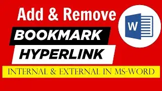 MS Word How to Add or Remove BookMarks and Hyperlinks Hindi AppliedK
