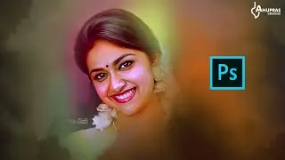 Keerthi Suresh | Digital Painting In Photoshop Tutorial | Smudge Tutorial