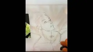 Comic Book Art: Sketching in Eislyn's Face TimeLapse