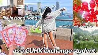 Life in HONG KONG as a CUHK exchange student! | move-in, food, shopping! 💖✨