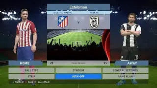 Atletico Madrid vs Paok FC, Estadio Vicente Calder&oacute;n, PES 2016, PC GAMEPLAY, PCGAMEPLAY, Konami