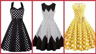 most trending and gorgeous daily work wear Polka dot dresses design and ideas for girls and women