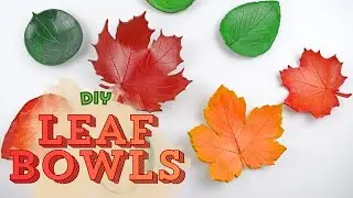 How to make Autumn Leaf bowls with Air-Dry Clay 🍂 Easy Thanksgiving DIY Home Decoration Idea #DIY