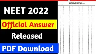 neet final answer key 2022 out | neet answer key 2022 | neet result 2022 date | neet result 2022