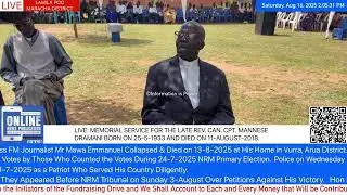 MEMORIAL SERVICE FOR THE LATE REV. CAN. CPT. MANESSE DRAMANI BORN ON 25-5-1933 & DIED ON 11-AUG-2018