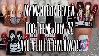 My Mani Box Review July Dog Stamping Nail Art Minimal Abstract Swatches + Ard As Nails Creme Polish