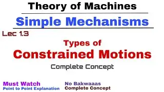 1.3. Types of Constrained Motions | Simple Mechanisms | KOM | TOM