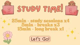 Study With Strawbear! 25/5 Pomodoro Focus Timer