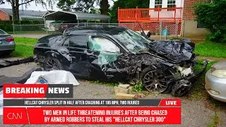 THIEVES STEAL HELLCAT SWAPPED CHRYSLER CAUSING 186 MPH CAR CRASH