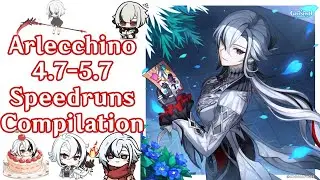 【Genshin Impact】Arlecchino Birthday Speedrun Compilation 2025 ✦ “Oath of the Crimson Moon” ✦