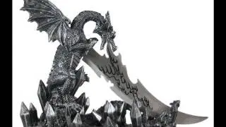 Wicked Fire Dragon Fantasy Knife & Holder Dagger
