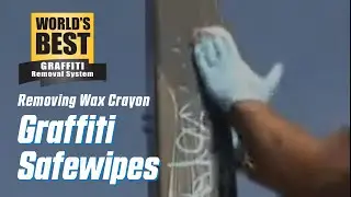 Remove Wax Crayon off Pole with World's Best Graffiti Safewipes