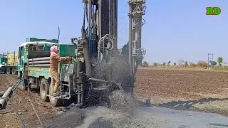Borewell | बोलडर के साथ 190 फीट पे फुल पानी आया | amazing water | Radhika drilling