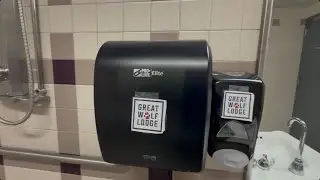 Pro Link Elite Automatic Towel Dispenser At The Great Wolf Lodge Water Park Grand Mound Washington 