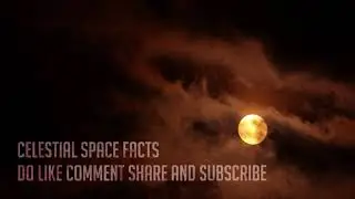 Full Yellow Moon On Celestial Space Facts