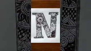 N letter mandala art