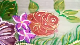 Hand painted dupatta | diy hand painted dupatta | hand painted dupatta design | @pehnava_presents 