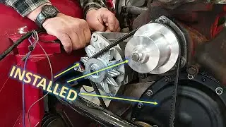 Installing the Timing Cover, Water Pump, Alternator and Belt on Triumph TR4 | Wegs Garage