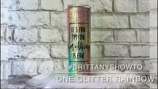 CHEAT Glitter Rainbow Tumbler