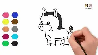 Easy Donkey Drawing Tutorial for Kids
