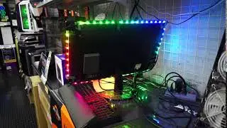 NZXT HUE2 AMBIENT RGB LIGHTNING KITのデモの様子