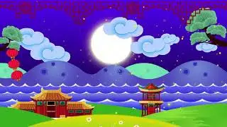 Mid-autumn moon stage background - Kids Background