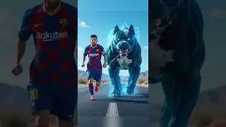 Messi, Neymar & Mbapp&eacute;&rsquo;s Dog vs Ronaldo&rsquo;s Dogs #ronaldo #goat #messi #ronaldoai #aifunnyshorts
