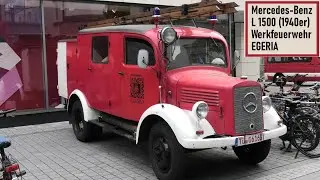 LLG Mercedes-Benz L 1500 S (Vorkrieg 1940er Jahre) Werkfeuerwehr EGERIA auf der Stra&szlig;e * 4K VIDEO