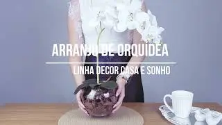 Arranjo de Orquídea Artificial Branca | 1 Haste no Vaso Decorativo