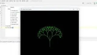 Create a Green Tree Design Using Python Turtle 👆watch now 🤔 #codingwithnoman #python #turtle