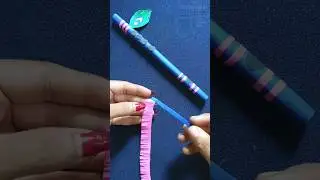 How to make basuri, flute/janmashtami special craft idea #art #artandcraft #youtubeshorts
