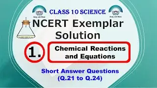 Chemical reactions and equations exemplar solution | class 10 science exemplar solution | Q21-Q24