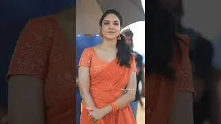 #rituvarma With Saree Looking pretty ❤️ At onset #mazaka Movie ￼￼￼