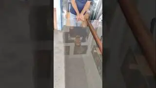 Plain Reflective Glass Cutting #glasscuttingandfitting #saintgobain #glasscuttingtools #glasswork