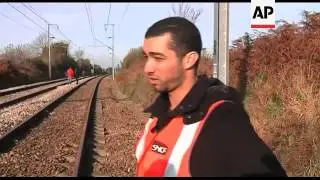 WRAP Rails damaged, protests over nuclear train ADDS train departs