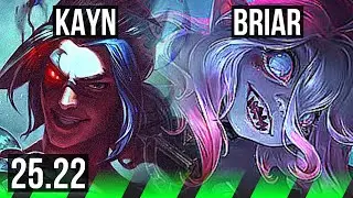 KAYN vs BRIAR (JGL) | 24/1/8, Legendary, 6 solo kills, 44k DMG | EUNE Master | 25.22