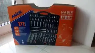 Распаковка Набор торцевых насадок Miol с трещетками, 171 предмет, в кейсе (58-040) из Rozetka.com.ua