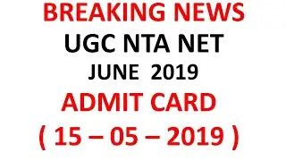 Nta net admit card information 2019