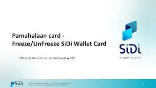 Paano i-freeze/i-unfreeze ang iyong SiDi card (Freeze/Unfreeze)
