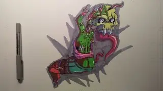 Lucafear Draws Zombie Pinup