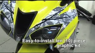 Auto Trim DESIGN Whiplash Graphic Kit 1 for Kawasaki Ninja ZX-6R Motorcycle