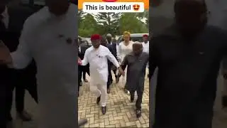 Imo Governor Hope Uzodinma and his wife pay a visit to the home of Abia Governor Otti.