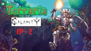 Terraria - Calamity (w/h Brothers) - EP2 - Building a stone house! [Walkthrough] [NoCommentary]